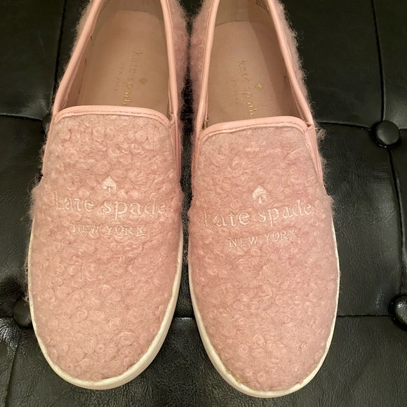 Kate Spade Pink Fluffy Loafers - Picture 3 of 4